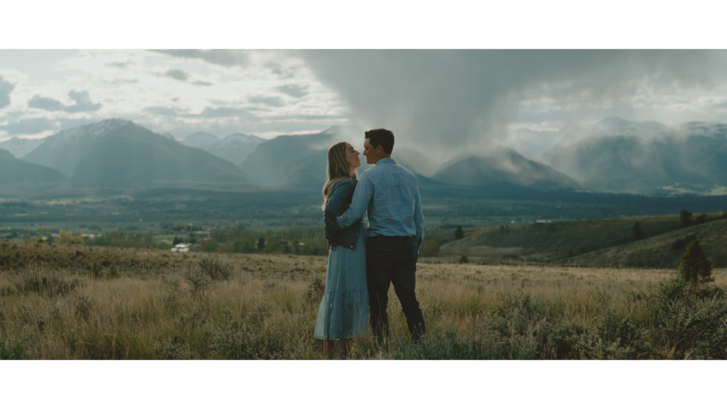 Montana couple in the mountains. Wedding Film.